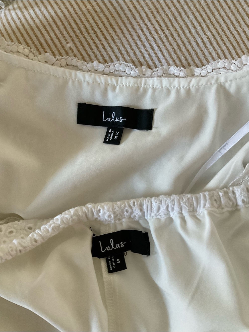 Lulu's White Cotton High-Waist Shorts - Picture 3 of 4
